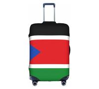 JZSTY Funda de maleta duradera y elegante con la bandera de Sudán del Sur para viajes y negocios, resistente a los arañazos y al polvo, White, L