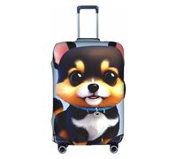 JZSTY Funda duradera y elegante para maleta, diseño de cachorro de amor, para viajes y negocios, resistente a los arañazos y al polvo, White, L