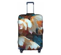 JZSTY Funda duradera y elegante para maleta, diseño de pétalos de crepúsculo, para viajes y negocios, resistente a los arañazos y al polvo, White, S