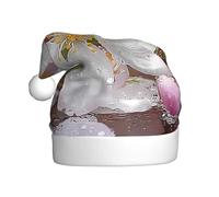 JZSTY Sombrero de Navidad versátil con exquisitas impresiones de gracia floreciente para Navidad, Año Nuevo, festivas, suministros de fiesta