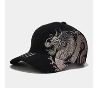 JZTDYPP Gorras De Hombre Gorra De Béisbol con Estampado De Dragón para Hombre Y Mujer, Versátil, Estilo Hip Hop, Estilo Skateboarding, Color Negro, Talla Única.