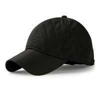 JZTDYPP Gorras De Hombre Gorra De Béisbol Gruesa Y Cálida De Invierno para Hombre, De Terciopelo, para Exteriores, Deportiva, con Orejeras, para Golf, Color Negro, 60-65 Cm