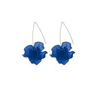 JZWCHQ 1 par de diseño Flor de resina colorida Long Bohemio Petal Petal Pendientes para mujeres