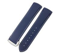 JZWCHQ 18 mm de 19 mm 20 mm 21 mm 22 mm Bandas de reloj de silicona de goma para Omega 300 Speedmaster Strap Brand Band Band Blue Black Orange