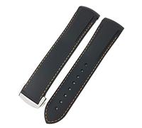 JZWCHQ 18 mm de 19 mm 20 mm 21 mm 22 mm Bandas de reloj de silicona de goma para Omega 300 Speedmaster Strap Brand Band Band Blue Black Orange