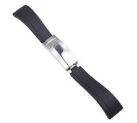 JZWCHQ 20 correas de reloj de goma para Role X Submainer Explorer GMT Date Correa de reloj de silicona con cierre desplegable, 20mm, A