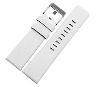 JZWCHQ 22 mm 24 mm 26 mm 28 mm 30 mm Banda de reloj de cuero genuino para diesel DZ7259 DZ7256 DZ7265 Coreza de reloj (color: broche de oro de 10 mm, tamaño: 22 mm)