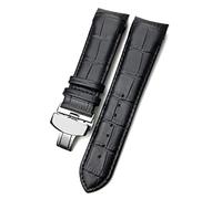 JZWCHQ 22 mm de 23 mm 24 mm Currucón curvo Fit para T035617 COWHIDE RELAVE CORRETA Pulseras de cierre de pulseras
