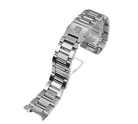 JZWCHQ 22 mm de 24 mm Sólido Correa de acero inoxidable Correa de reloj para la serie Heuer Calera Accesorios de reloj Silver de acero con logotipo