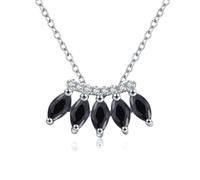 JZWCHQ 3.3G 925 Collares de Compromiso de joyería Fina de Plata esterlina para Mujeres Colgantes de Boda