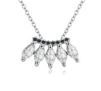 JZWCHQ 3.3G 925 Collares de Compromiso de joyería Fina de Plata esterlina para Mujeres Colgantes de Boda