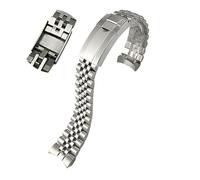 JZWCHQ 316L Banda de vigilancia de acero inoxidable de 20 mm para Submariner Daytona Date Just Sliding Llok Silver Solid Watch Strap
