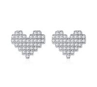 JZWCHQ 32 Estilo 100% Corazones Clear Turquoise Statings para mujeres Boda Fina Joyería