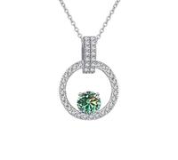 JZWCHQ 925 Colgante de Plata esterlina para Mujeres Joyas Collar de Diamantes Moissanite con Piedra moissanite
