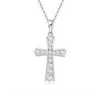 JZWCHQ 925 Collar Colgante de Plata esterlina Collar para Mujeres Pave de joyería Collares de clavícula Blanca Regalo