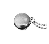 JZWCHQ 925 Collar de Planeta de Plata esterlina para Hombres y Mujeres, Collares de Planeta Espacial del Universo del Sistema Solar, Colgante de Bolas de Vidrio de Dos Lados, Collar de Saturno,