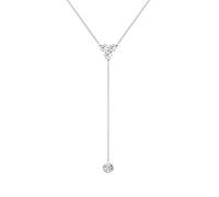 JZWCHQ 925 Collar de Plata esterlina para Mujeres Joyas Cruzadas Cadena Colgante