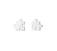 JZWCHQ 925 Dibujo Creativo Pendientes de Rompecabezas Geométricos Pendientes pequeños Pendientes de la Fiesta de Moda Damas Joyas Pendientes de Alta Gama