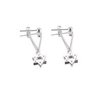 JZWCHQ 925 para DE LA Estrella DE CRISIÓN DE CRISIÓN DE LA STERLINA, Pendientes Colgantes de circonía cúbica, Pendientes de Gancho de Moda para Mujeres Regalo de cumpleaños