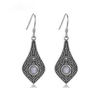JZWCHQ 925 para DE LA para DE VENTILLA DE Plata ESTERLINA WTH Pearl, Pendientes Colgantes de Libra de Cadena Larga de Plata, Pendientes Colgantes de sementales, Regalo de joyería para Mujeres