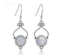 JZWCHQ 925 Pendientes de caída de Jade de Plata esterlina, Pendientes de Gema Verde, aretes Colgantes de Huggie Huggie Huggie, Joyas para Mujeres, como se Describe