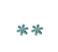 JZWCHQ 925 Pendientes de Tachuelas de Margaritas Simples Pendientes de Banquete de Banquete Dulces y Lindos Pendientes de Banquete
