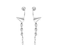 JZWCHQ 925 Pendimiento de caída de Aviones de Plata esterlina, aretes Colgantes de la Cadena de Plata, Gancho de Moda Que Colgan Pendientes para Mujeres Regalos de cumpleaños