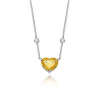 JZWCHQ 925 Plata esterlina 10 * 12 mm de corazón Diamante de Alto Carbono 43 cm Collar Colgante para Mujeres Partido de Joyas Finas Regalos de joyería