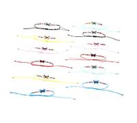 JZWCHQ Accesorios para niñas 12 PPCS Joyas Beads Pulseras hechas a mano Pulseras elásticas para accesorios ajustables y duraderos para collar