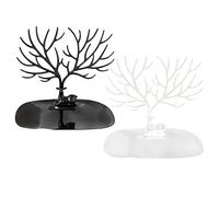 JZWCHQ Accesorios para niñas PC PC Soportes de plástico Collar de arete de anillo Organizadores de escritorio Pantalla elegante para pendientes Joyas en el collar del baño