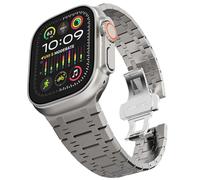 JZWCHQ Banda de acero inoxidable para ultra 2 bandas 49 mm 45 mm 44 mm 42 mm, correa de metal con cierre plegable para la serie 9 8 7 6 5 4 3 2 1 Ultra/Ultra 2 Hombres