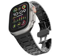 JZWCHQ Banda de acero inoxidable para ultra 2 bandas 49 mm 45 mm 44 mm 42 mm, correa de metal con cierre plegable para la serie 9 8 7 6 5 4 3 2 1 Ultra/Ultra 2 Hombres