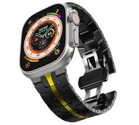 JZWCHQ Banda de acero inoxidable para ultra 2 bandas 49 mm 45 mm 44 mm 42 mm, correa de metal con cierre plegable para la serie 9 8 7 6 5 4 3 2 1 Ultra/Ultra 2 Hombres