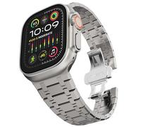 JZWCHQ Banda de acero inoxidable para ultra 2 bandas 49 mm 45 mm 44 mm 42 mm, correa de metal con cierre plegable para la serie 9 8 7 6 5 4 3 2 1 Ultra/Ultra 2 Hombres