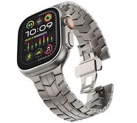 JZWCHQ Banda de acero inoxidable para ultra 2 bandas 49 mm 45 mm 44 mm 42 mm, correa de metal con cierre plegable para la serie 9 8 7 6 5 4 3 2 1 Ultra/Ultra 2 Hombres