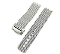 JZWCHQ Banda de reloj de acero inoxidable 316L adecuada para Seahorse007 Correa de vigilancia de malla de hebilla plegable de 20 mm