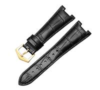 JZWCHQ Banda de reloj de cuero genuino para Patek Philippe 5711 5712g Nautilus Watchs Men and Women Special Notch Watch Strap 25 mm*12 mm
