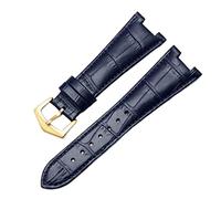 JZWCHQ Banda de reloj de cuero genuino para Patek Philippe 5711 5712g Nautilus Watchs Men and Women Special Notch Watch Strap 25 mm*12 mm