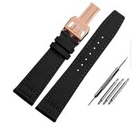 JZWCHQ Banda de reloj de nylon para la serie piloto portugués IWC 20 mm 21 mm 22 mm de piloto de pulsera Pulsera de lienzo negro con correa de reloj verde azulado