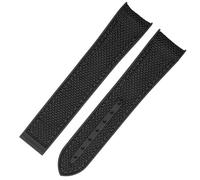 JZWCHQ Banda de reloj de silicona de nylon de goma de 20 mm de 20 mm para Omega GMT Planet Ocean Seamaster Diver 300 Curvado de reloj de color naranja