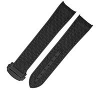 JZWCHQ Banda de reloj de silicona de nylon de goma de 20 mm de 20 mm para Omega GMT Planet Ocean Seamaster Diver 300 Curvado de reloj de color naranja