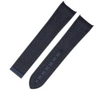 JZWCHQ Banda de reloj de silicona de nylon de goma de 20 mm de 20 mm para Omega GMT Planet Ocean Seamaster Diver 300 Curvado de reloj de color naranja