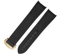 JZWCHQ Banda de reloj de silicona de nylon de goma de 20 mm de 20 mm para Omega GMT Planet Ocean Seamaster Diver 300 Curvado de reloj de color naranja