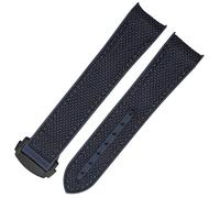 JZWCHQ Banda de reloj de silicona de nylon de goma de 20 mm de 20 mm para Omega GMT Planet Ocean Seamaster Diver 300 Curvado de reloj de color naranja