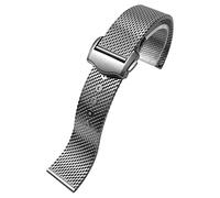 JZWCHQ Banda de reloj trenzada de acero de titanio de 20 mm para una correa de implementación de la banda de la banda de relojes 007.