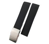 JZWCHQ Banda de vigilancia impermeable de 19 mm de 20 mm 21 mm de goma de silicona resistente al agua, para la conquista maestra hidroconquest l3 accesorios negros