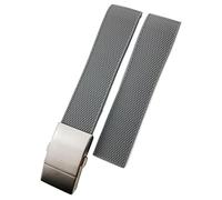 JZWCHQ Banda de vigilancia impermeable de 19 mm de 20 mm 21 mm de goma de silicona resistente al agua, para la conquista maestra hidroconquest l3 accesorios negros