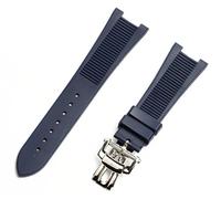 JZWCHQ Bandas de reloj de hebilla plegables para la correa de silicona de goma de 25 mm para la banda Nautilus de Patek Philippe