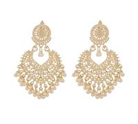 JZWCHQ Boho Ball DE TASEL Declaración Colgantes para Mujeres Girls Vintage Flower Heart Chandelier Drop Drop Rangling Pendiendo Regalos de Joyas de Bollywood para Jhumka Festival Holiday Christmas