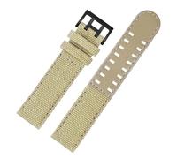 JZWCHQ Botthip de cuero lienzo compatible con caqui de color caqui reloj H760250 H68201993 H7060596 Nylon Watchband Men Sport Sport 20 mm 22 mm (negro-negro, 22 mm)